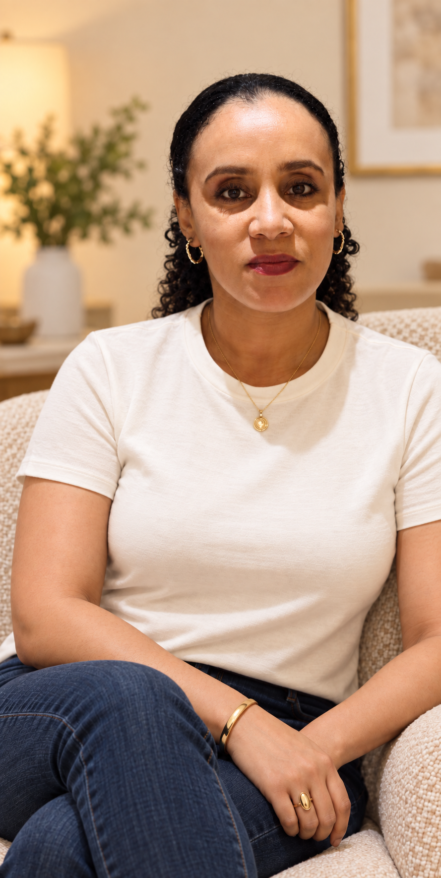 Meron Bekele, founder of FaithCore Advisory, in a relaxed professional portrait